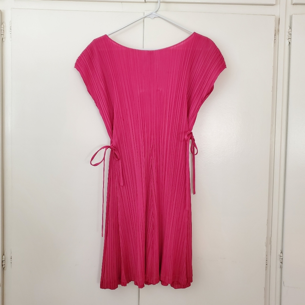 Fuschia hot pink Issey Miyake dress